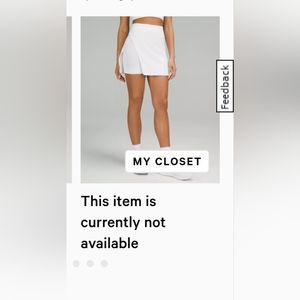 Lululemon Super High Rise side-slit tennis skirt